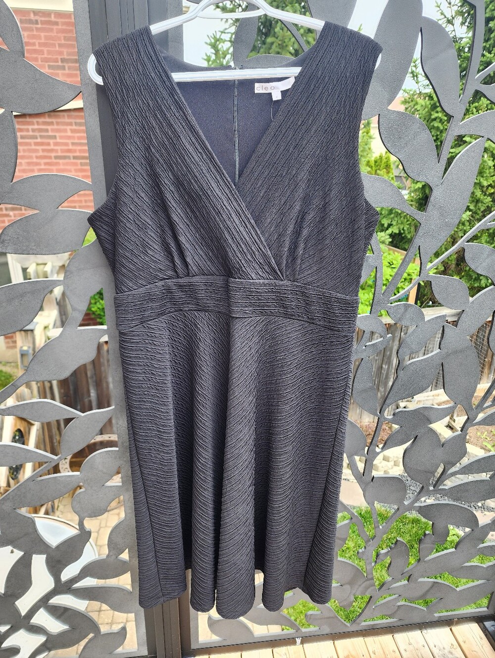 Vintage NWT Cleo Sleeveless Wrap Midi Dress Size 16 Lined Formal Prom